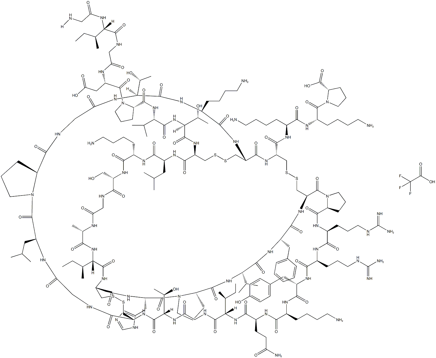 -Defensin-2 (human) (trifluoroacetate salt) 구조식 이미지