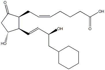 8-iso-16-cyclohexyl-tetranor Prostaglandin E2 Structure