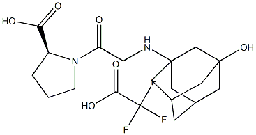 Vildagliptin Carboxy Acid Metabolite Trifluoroacetate Structure
