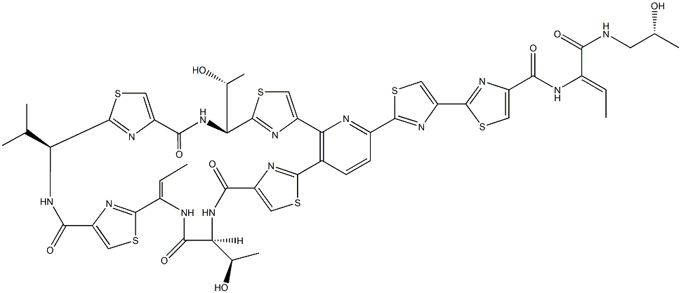 13',19'-Didehydro-19'-deoxy-28,44-dihydro-44-hydroxymicrococcin P Structure