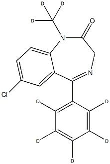 Diazepam-d8 Structure