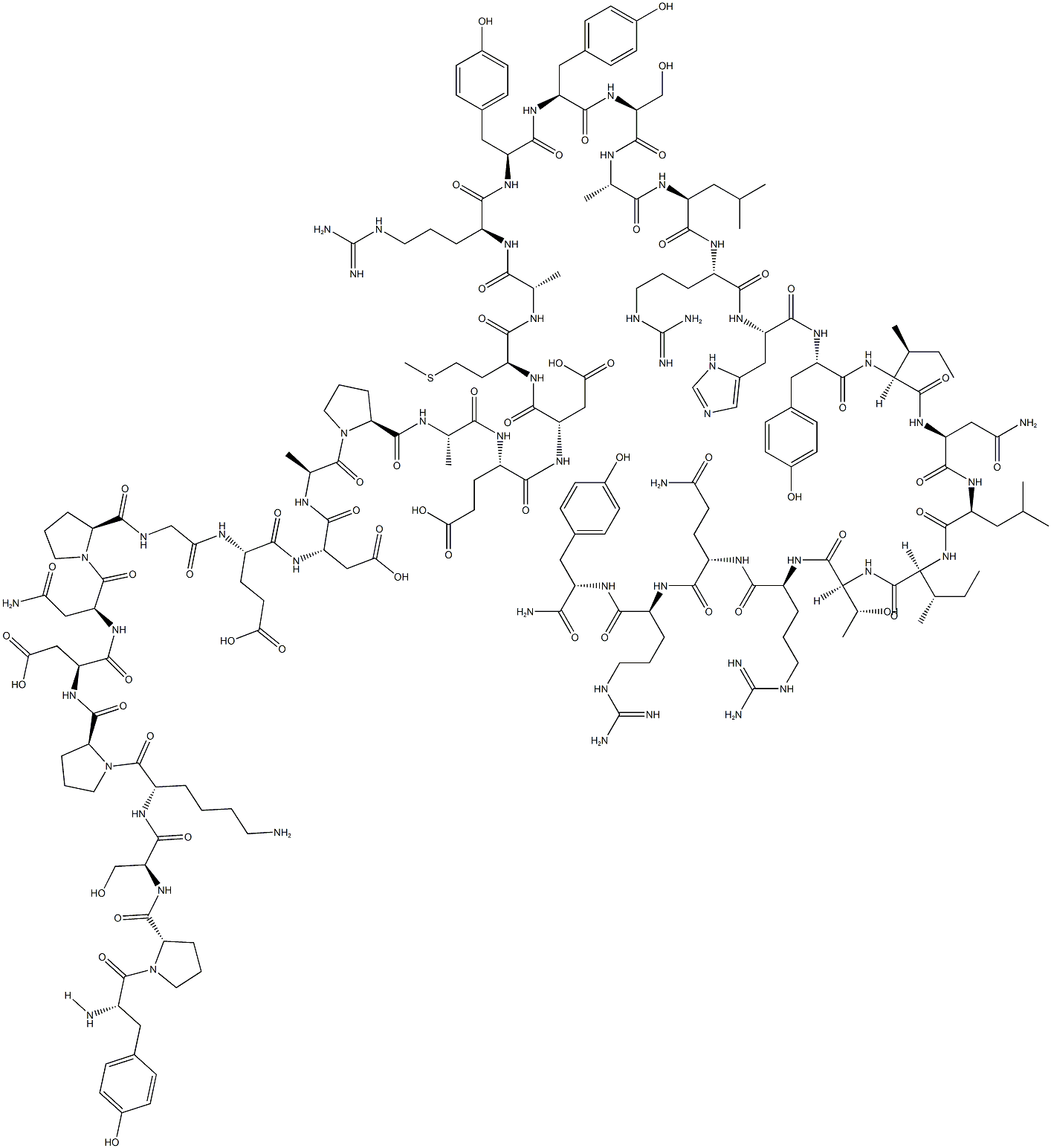 NEUROPEPTIDE Y (HUMAN, RAT) Structure