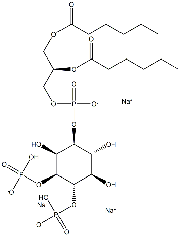 PtdIns-(3,4)-P2 (1,2-dihexanoyl) (sodium salt) Structure