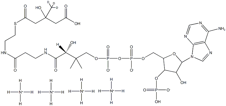 3-hydroxy-3-methylglutaryl-Coenzyme A-d3 (ammonium salt) 구조식 이미지