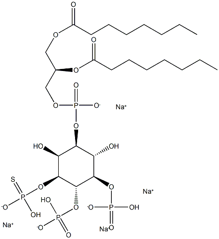 3-PT-PtdIns-(3,4,5)-P3 (1,2-dioctanoyl) (sodium salt) Structure