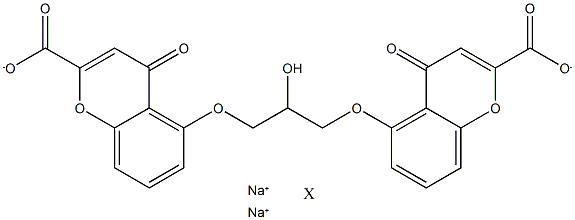 Cromolyn (sodium salt hydrate) Structure