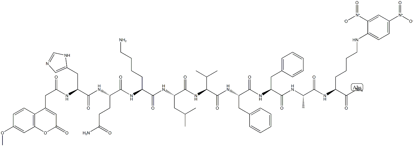 Mca-HQKLVFFA-K(Dnp)-NH2 (trifluoroacetate salt) 구조식 이미지