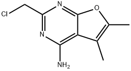 2-(CHLOROMETHYL)-5,6-DIMETHYLFURO[2,3-D]PYRIMIDIN-4-AMINE Structure