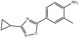 4-(3-cyclopropyl-1,2,4-oxadiazol-5-yl)-2-methylaniline Structure