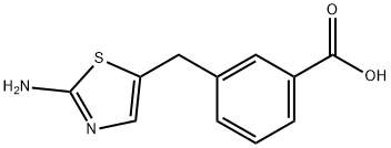 3-[(2-amino-1,3-thiazol-5-yl)methyl]benzoic acid Structure