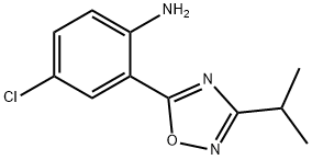 4-chloro-2-[3-(propan-2-yl)-1,2,4-oxadiazol-5-yl]aniline 구조식 이미지