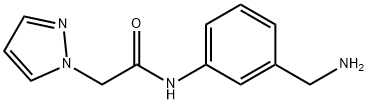 N-[3-(aminomethyl)phenyl]-2-(1H-pyrazol-1-yl)acetamide 구조식 이미지