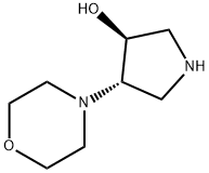 트랜스-4-(4-모폴리닐)-3-피롤리디놀(SALTDATA:2HCl) 구조식 이미지