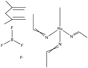 TRIS(ACETONITRILE)(H5-2,4-DIMETHYLPENTADIENYL)RUTHENIUM(II)](TETRAFLUOROBORATE) Structure