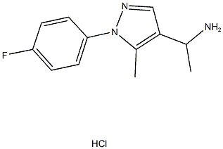 1-[1-(4-FLUOROPHENYL)-5-METHYL-1H-PYRAZOL-4-YL]ETHANAMINE HYDROCHLORIDE 구조식 이미지