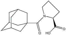 (2S)-1-(1-adamantylcarbonyl)pyrrolidine-2-carboxylic acid 구조식 이미지