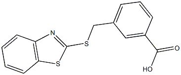3-[(1,3-benzothiazol-2-ylthio)methyl]benzoic acid Structure