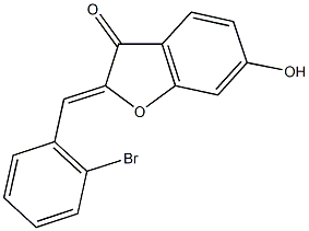 2-(2-bromobenzylidene)-6-hydroxy-1-benzofuran-3(2H)-one Structure