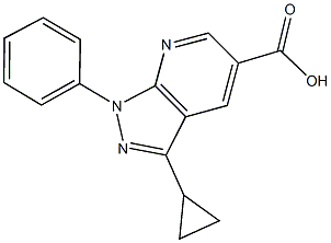 3-cyclopropyl-1-phenyl-1H-pyrazolo[3,4-b]pyridine-5-carboxylic acid Structure