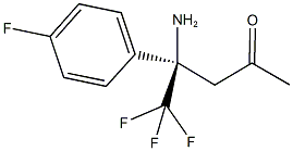 (4R)-4-amino-5,5,5-trifluoro-4-(4-fluorophenyl)pentan-2-one 구조식 이미지