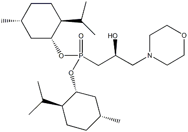 bis[(1R,2S,5R)-2-isopropyl-5-methylcyclohexyl] [(2S)-2-hydroxy-3-morpholin-4-ylpropyl]phosphonate 구조식 이미지