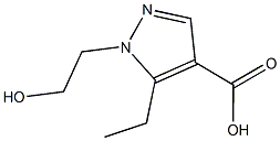 5-ethyl-1-(2-hydroxyethyl)-1H-pyrazole-4-carboxylic acid Structure