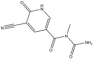 N-(aminocarbonyl)-5-cyano-N-methyl-6-oxo-1,6-dihydropyridine-3-carboxamide Structure