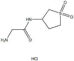 2-amino-N-(1,1-dioxidotetrahydrothien-3-yl)acetamide hydrochloride 구조식 이미지