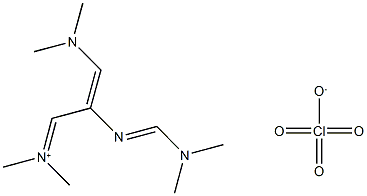 N-(3-(dimethylamino)-2-{[(dimethylamino)methylene]amino}prop-2-enylidene)-N-methylmethanaminium perchlorate 구조식 이미지