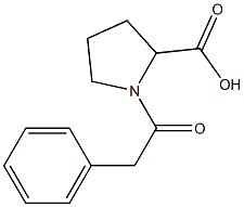 1-(2-phenylacetyl)pyrrolidine-2-carboxylic acid 구조식 이미지