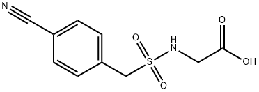 2-{[(4-cyanophenyl)methane]sulfonamido}acetic acid 구조식 이미지