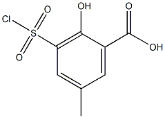 3-(chlorosulfonyl)-2-hydroxy-5-methylbenzoic acid Structure