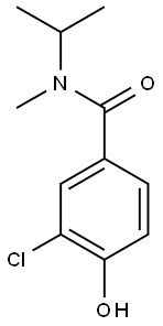 3-chloro-4-hydroxy-N-methyl-N-(propan-2-yl)benzamide 구조식 이미지