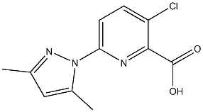 3-Chloro-6-(3,5-dimethyl-pyrazol-1-yl)-pyridine-2-carboxylic acid 구조식 이미지