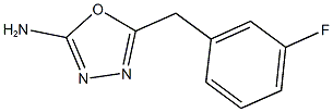 5-[(3-fluorophenyl)methyl]-1,3,4-oxadiazol-2-amine 구조식 이미지