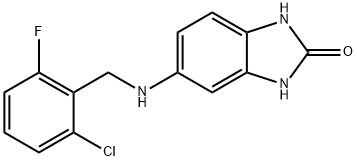 5-{[(2-chloro-6-fluorophenyl)methyl]amino}-2,3-dihydro-1H-1,3-benzodiazol-2-one Structure