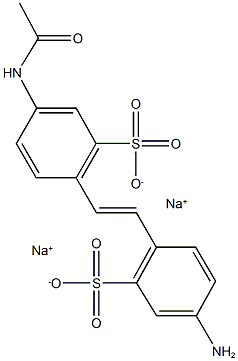 4-ACETAMIDO-4''-AMINOSTILBENE-2,2''-DISULPHONIC ACID SODIUM SALT Structure
