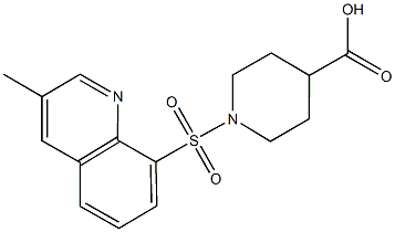 1-[(3-METHYLQUINOLIN-8-YL)SULFONYL]PIPERIDINE-4-CARBOXYLIC ACID 구조식 이미지