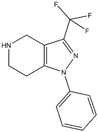 1-PHENYL-3-(TRIFLUOROMETHYL)-4,5,6,7-TETRAHYDRO-1H-PYRAZOLO[4,3-C]PYRIDINE 구조식 이미지