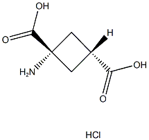 (TRANS)-1-AMINOCYCLOBUTANE-1,3-DICARBOXYLIC ACID HYDROCHLORIDE Structure