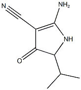 2-AMINO-5-ISOPROPYL-4-OXO-4,5-DIHYDRO-1H-PYRROLE-3-CARBONITRILE 구조식 이미지