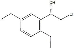 (1S)-2-CHLORO-1-(2,5-DIETHYLPHENYL)ETHANOL 구조식 이미지