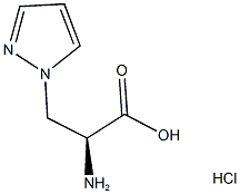 (2S)-2-AMINO-3-(1H-PYRAZOL-1-YL)PROPANOIC ACID HYDROCHLORIDE Structure