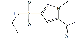 4-[(ISOPROPYLAMINO)SULFONYL]-1-METHYL-1H-PYRROLE-2-CARBOXYLIC ACID 구조식 이미지