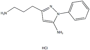 3-(3-AMINOPROPYL)-1-PHENYL-1H-PYRAZOL-5-AMINE HYDROCHLORIDE 구조식 이미지