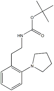 tert-butyl 2-(2-pyrrolidin-1-ylphenyl)ethylcarbamate Structure