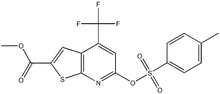 methyl 6-{[(4-methylphenyl)sulfonyl]oxy}-4-(trifluoromethyl)thieno[2,3-b]pyridine-2-carboxylate Structure