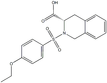 (3S)-2-[(4-ethoxyphenyl)sulfonyl]-1,2,3,4-tetrahydroisoquinoline-3-carboxylic acid 구조식 이미지