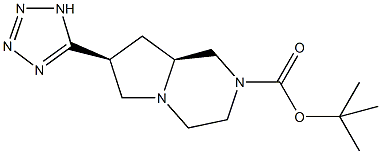 tert-butyl (7S,8aS)-7-(1H-tetrazol-5-yl)hexahydropyrrolo[1,2-a]pyrazine-2(1H)-carboxylate 구조식 이미지