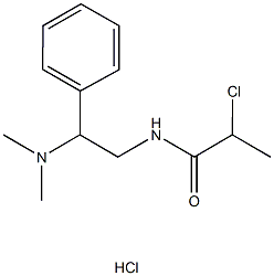 2-chloro-N-[2-(dimethylamino)-2-phenylethyl]propanamide hydrochloride Structure